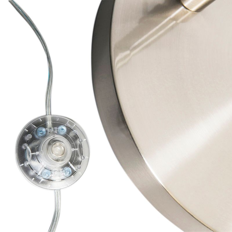 Booglamp staal stoffen kap wit 50/50/25 verstelbaar - XL