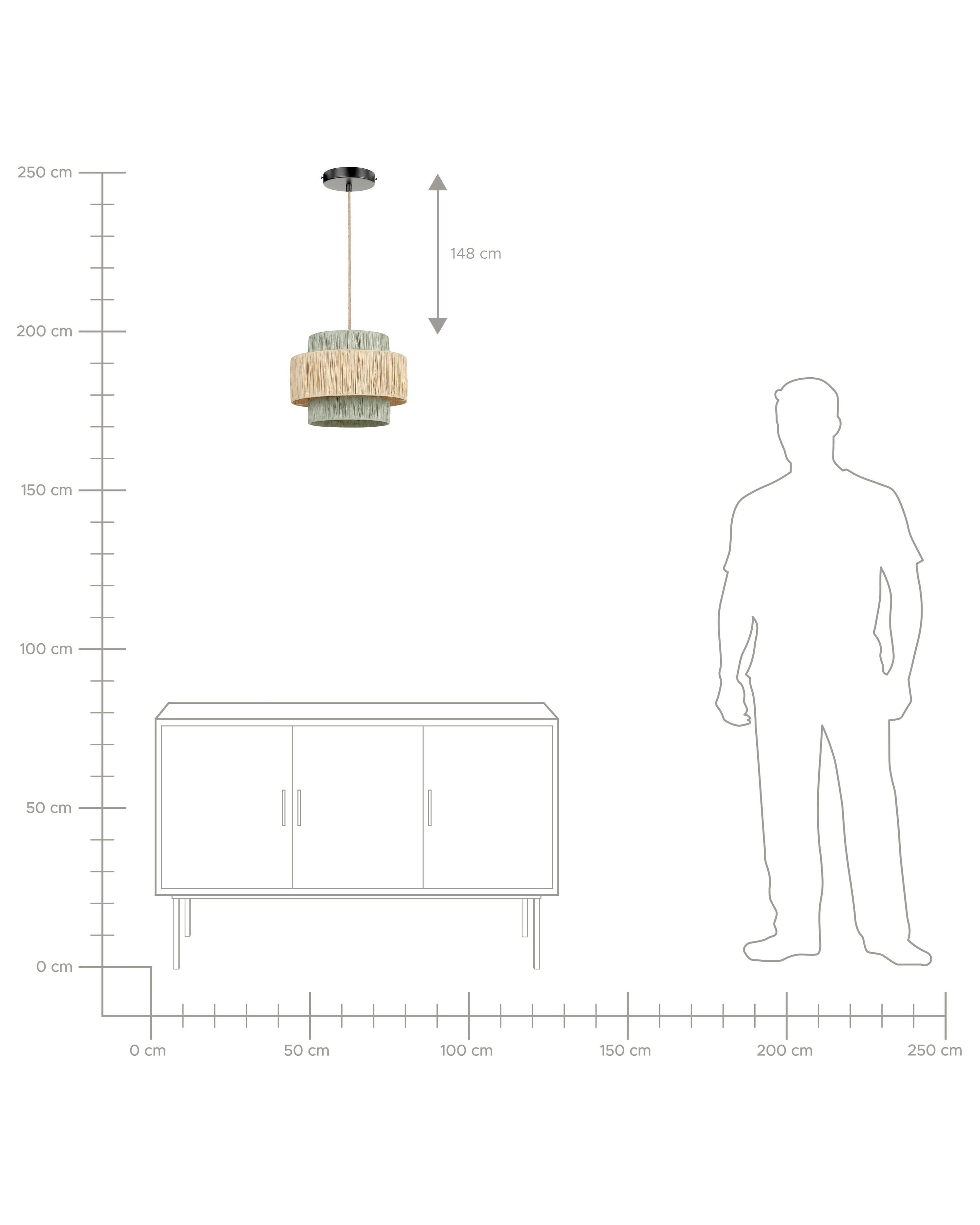 Hanglamp PALBRA Papier Natuurlijk