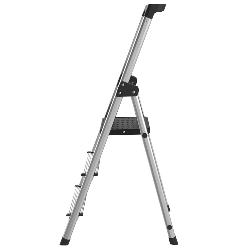 Huishoudladder met 3 treden en gereedschapsbak – opvouwbaar