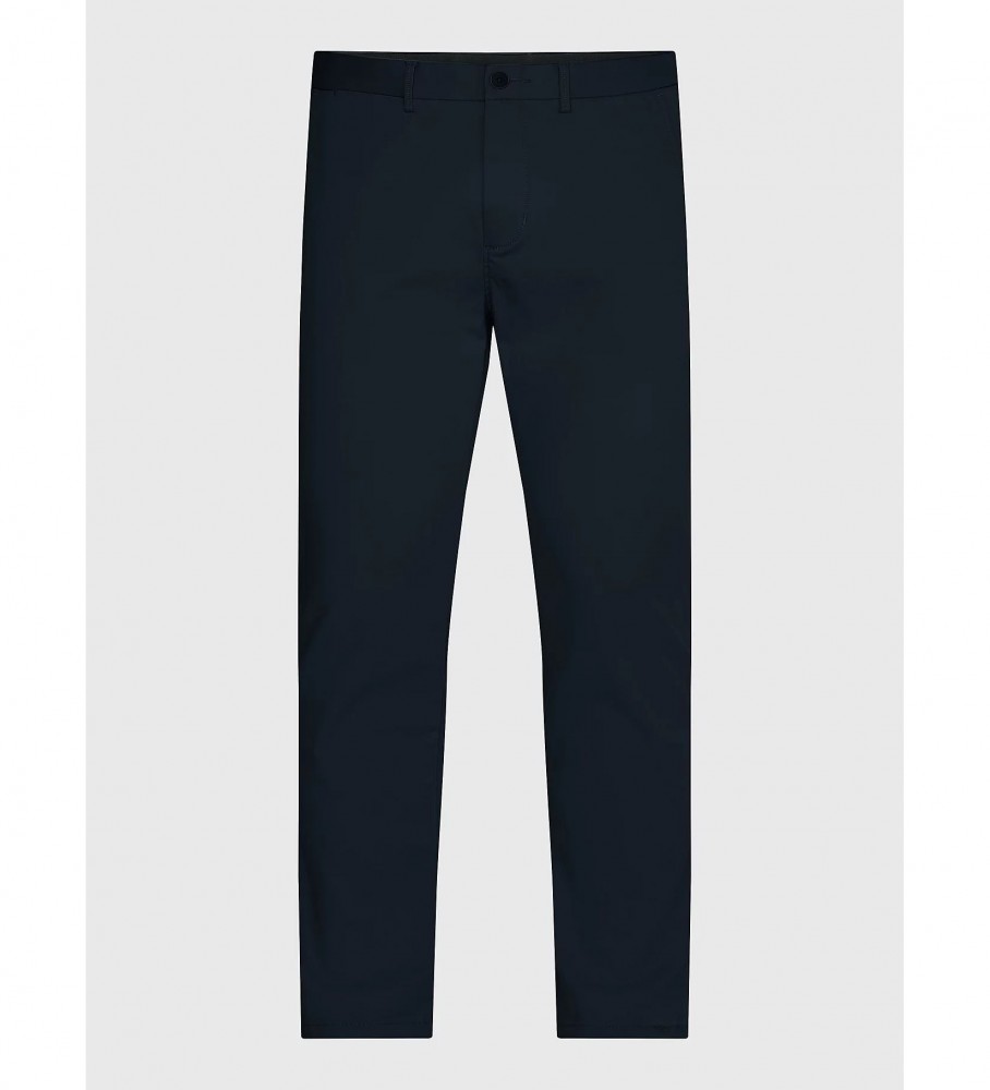 Calça chino Tommy Hilfiger Bleecker em algodão stretch azul-marinho