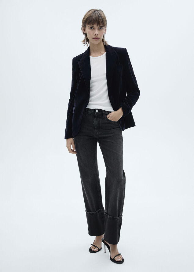 MANGO BLAZER. -- COMBI Dark blue