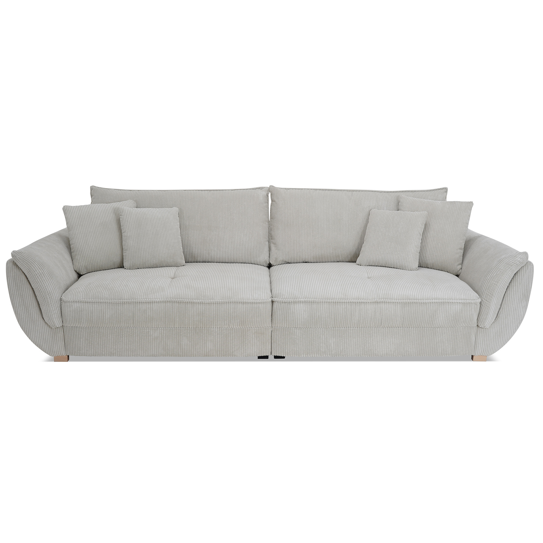 Big Sofa - cream - Cordstoff - mit Kissen