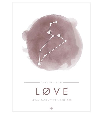 Citatplakat Plakat - A3 - Stjernebillede - L?ve - Lyser?d