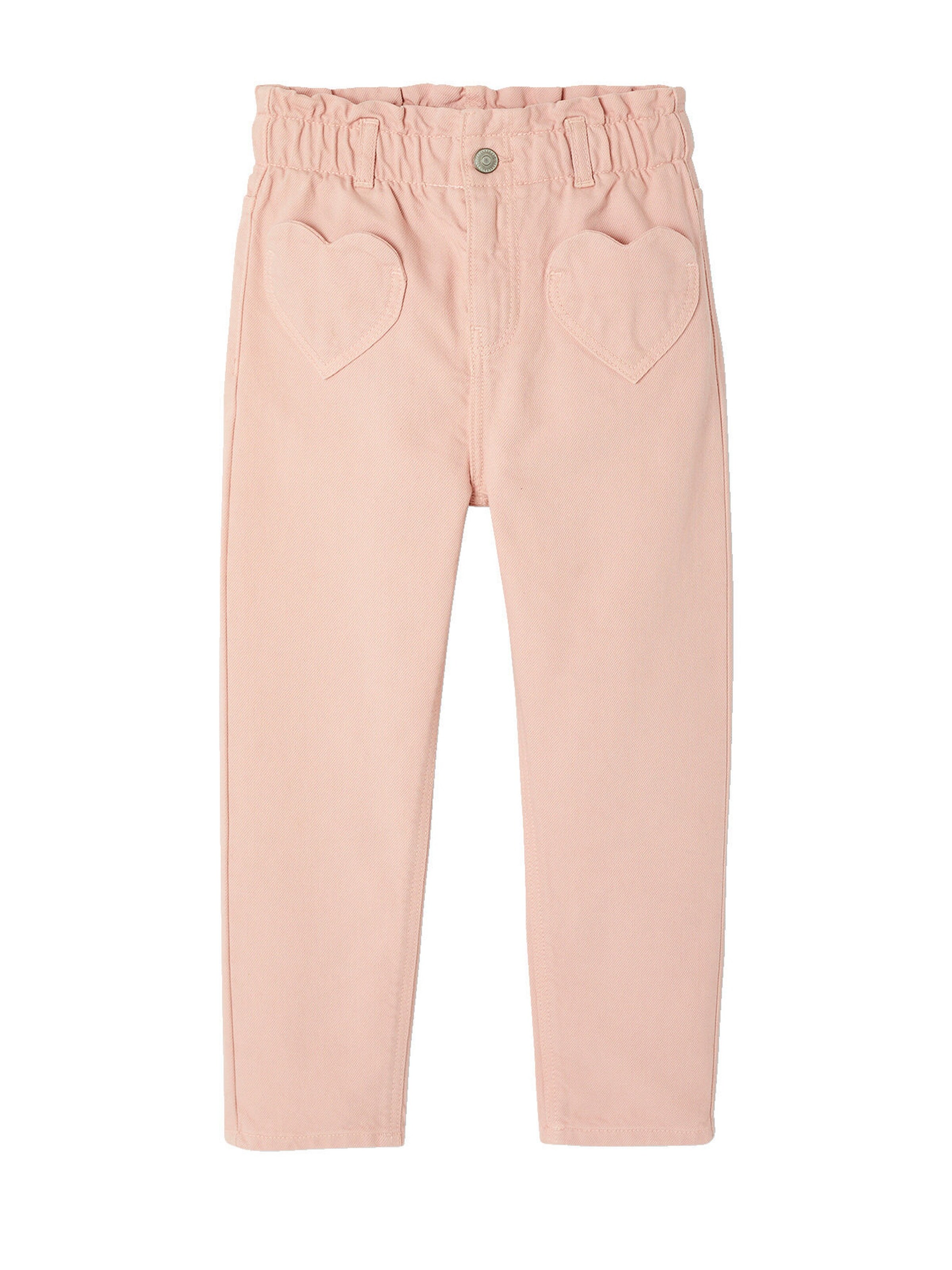 Vertbaudet Mädchen Paperbag-Hose mit Herztaschen pudrig rosa