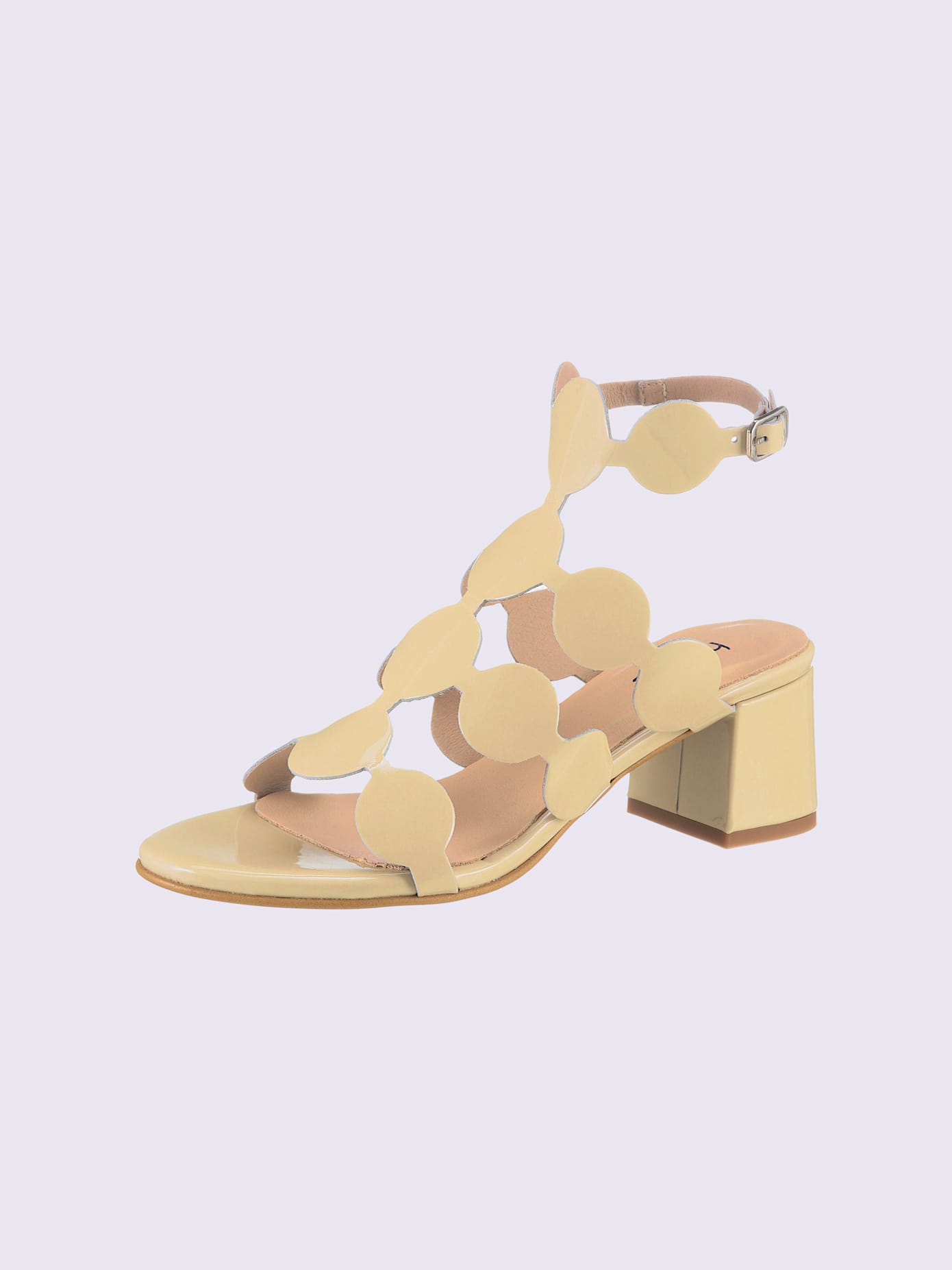 Sandales cuir de vache verni