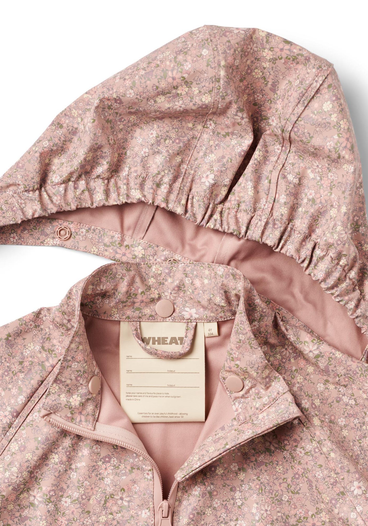 WHEAT Regenjacke »Rainwear Charlie« Set, 2 Stk. tlg. mit Kapuze mit passender Latzhose, wasserdicht mit verschweissten Nähten