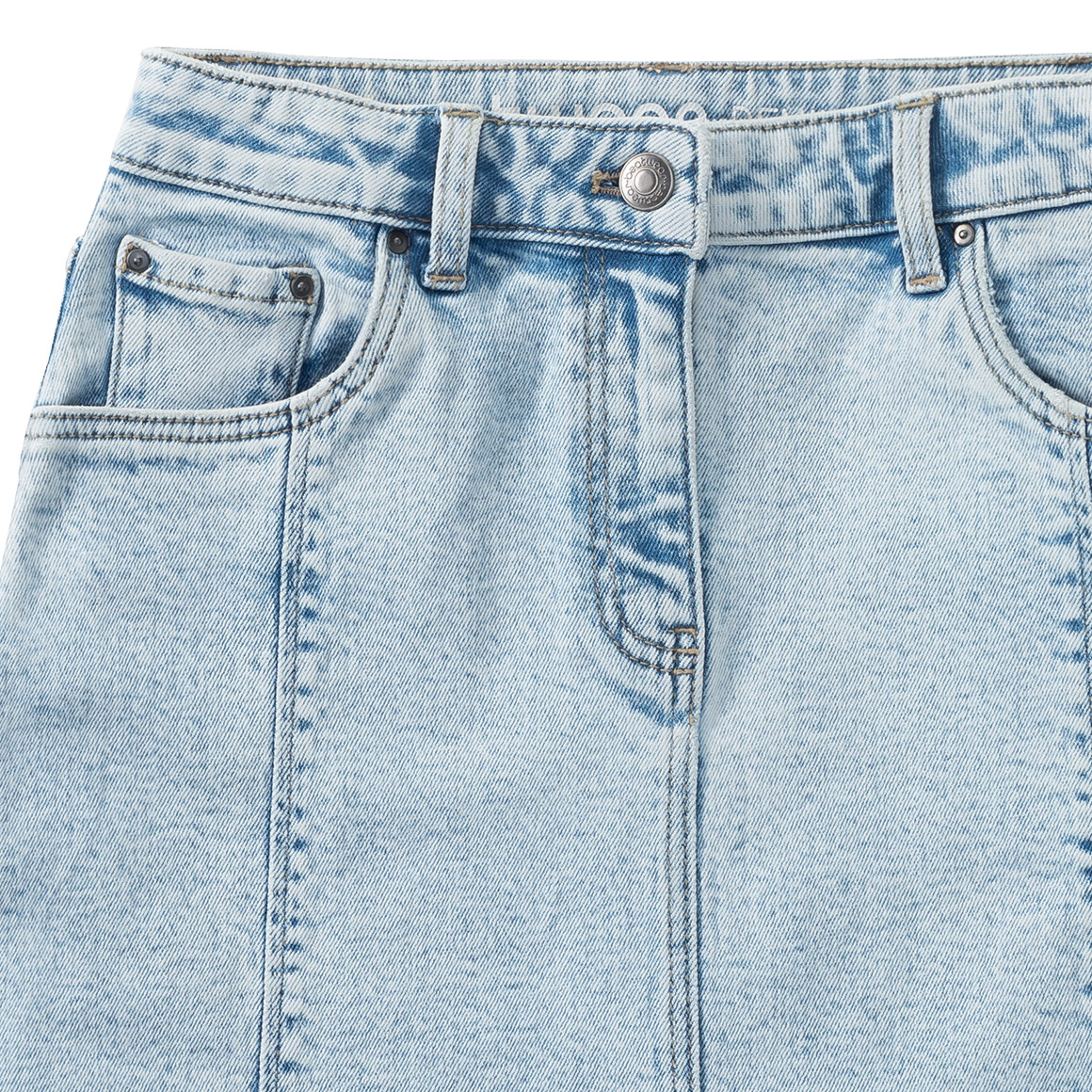 Beatwear Mädchen Jeansrock im Five-Pocket-Style hellblau