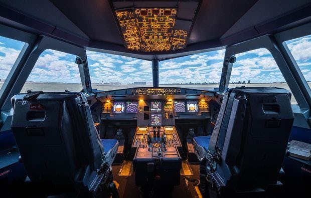 Flugsimulator im Airbus A320 in Durmersheim als Geschenk