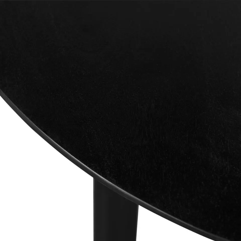 Lewis & Loft Eettafel Lian - Rond ⌀120 cm - Mangohout - Zwart