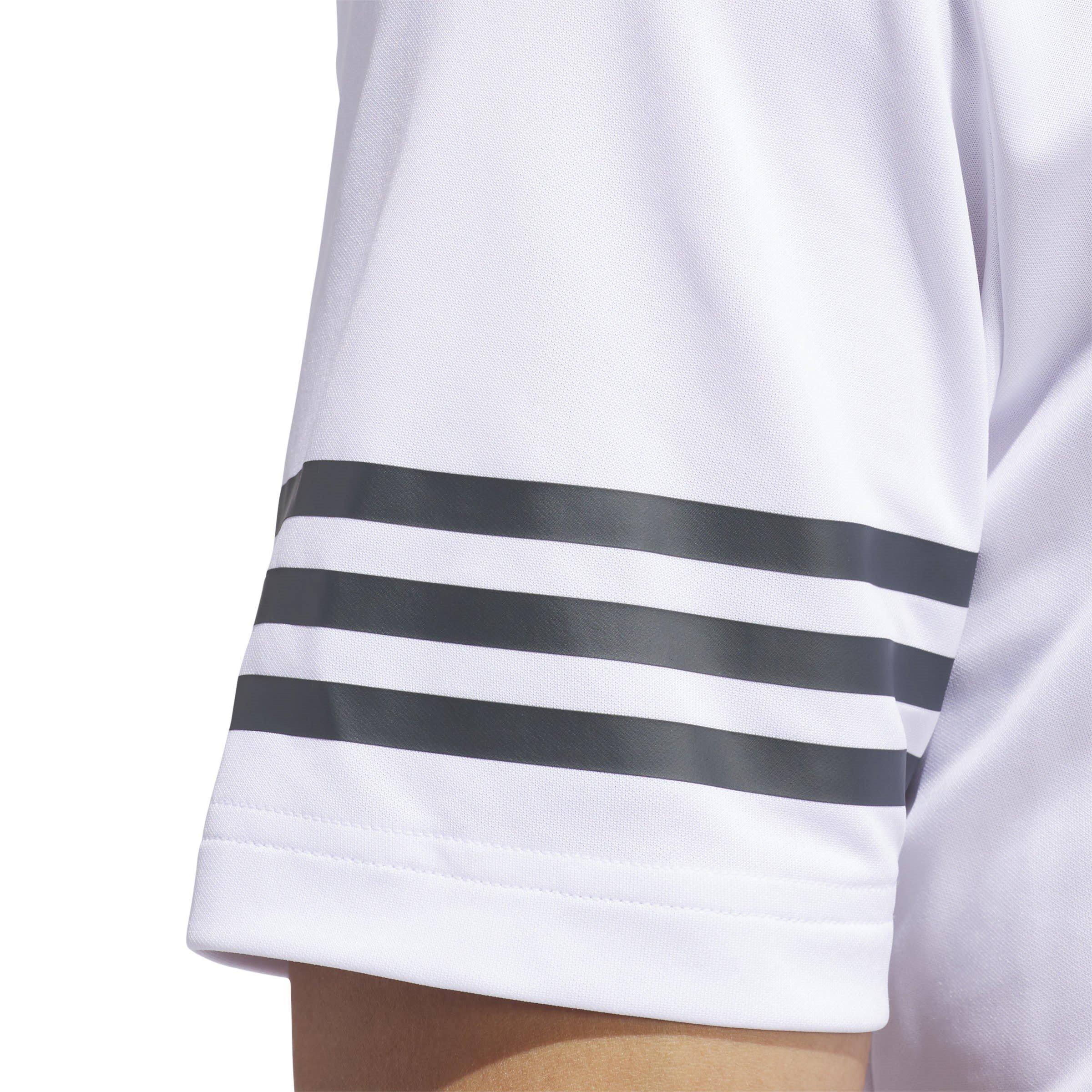 adidas 3 Stripe Polo Shirt Mens