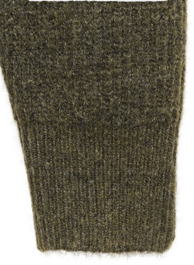 MANGO V-neck ribbed cardigan Beige - khaki
