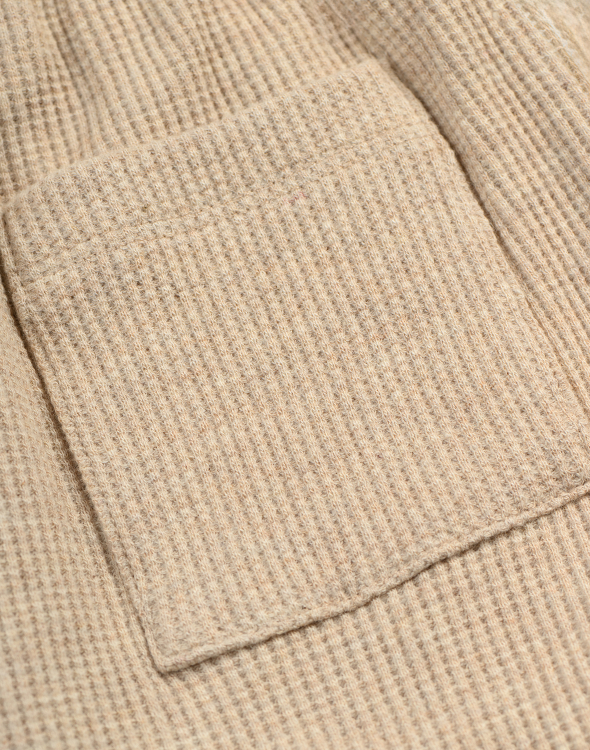 Babyshort van gewafeld katoen in Beige melange