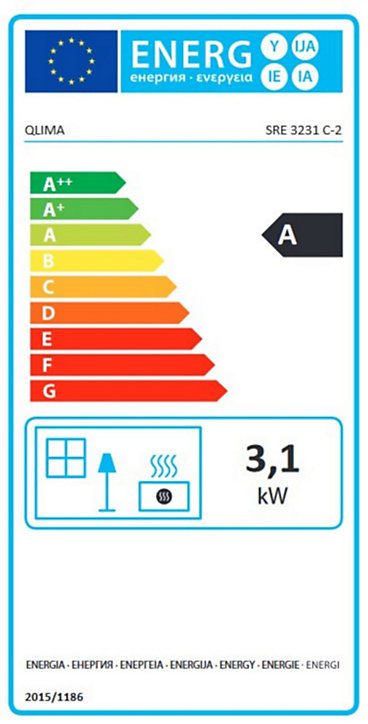 Poêle à pétrole électronique Qlima SRE 3231 C2 3100W 48m²
