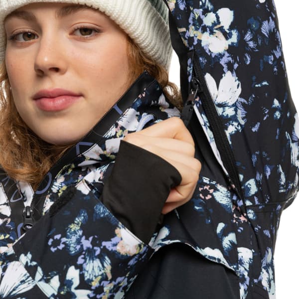 Veste de ski ROXY SHELTER JK TRUE BLACK BLACK FLOWERS