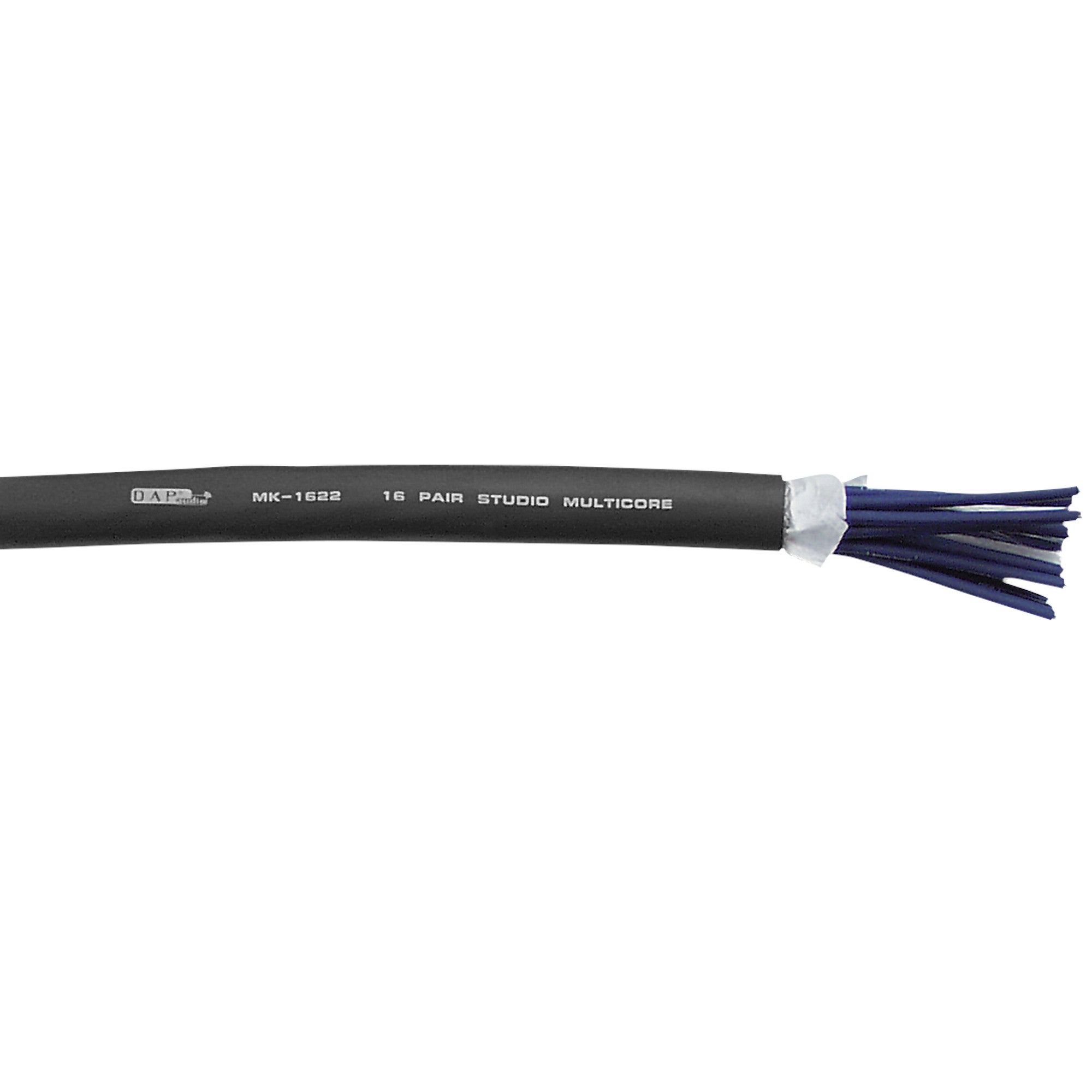 DAP MK-1622 16 parige studio-multicore per meter zwart