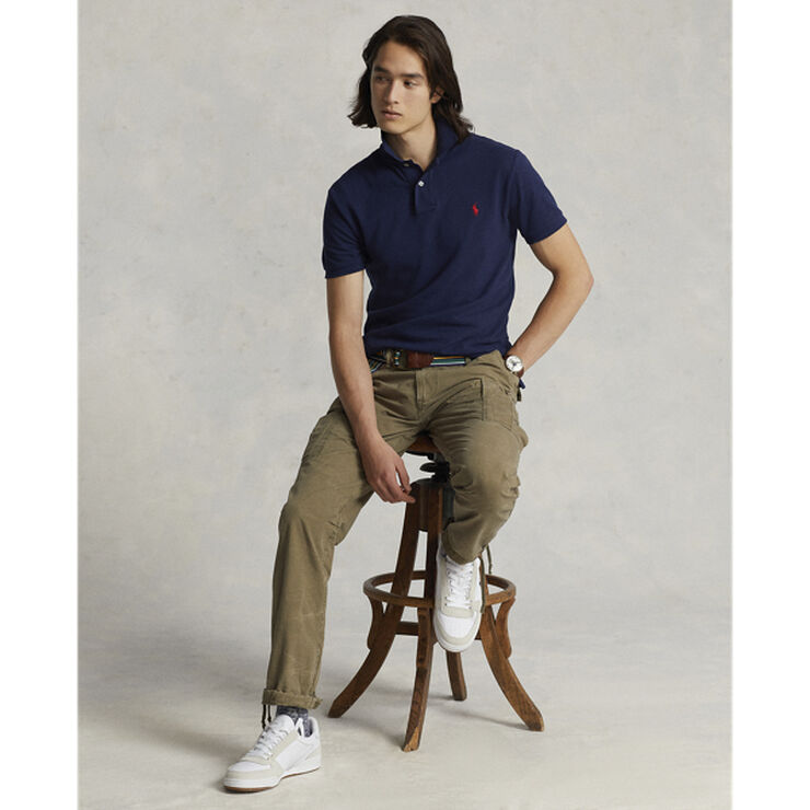Polo Ralph Lauren Slim Fit Mesh Polo Shirt Navy
