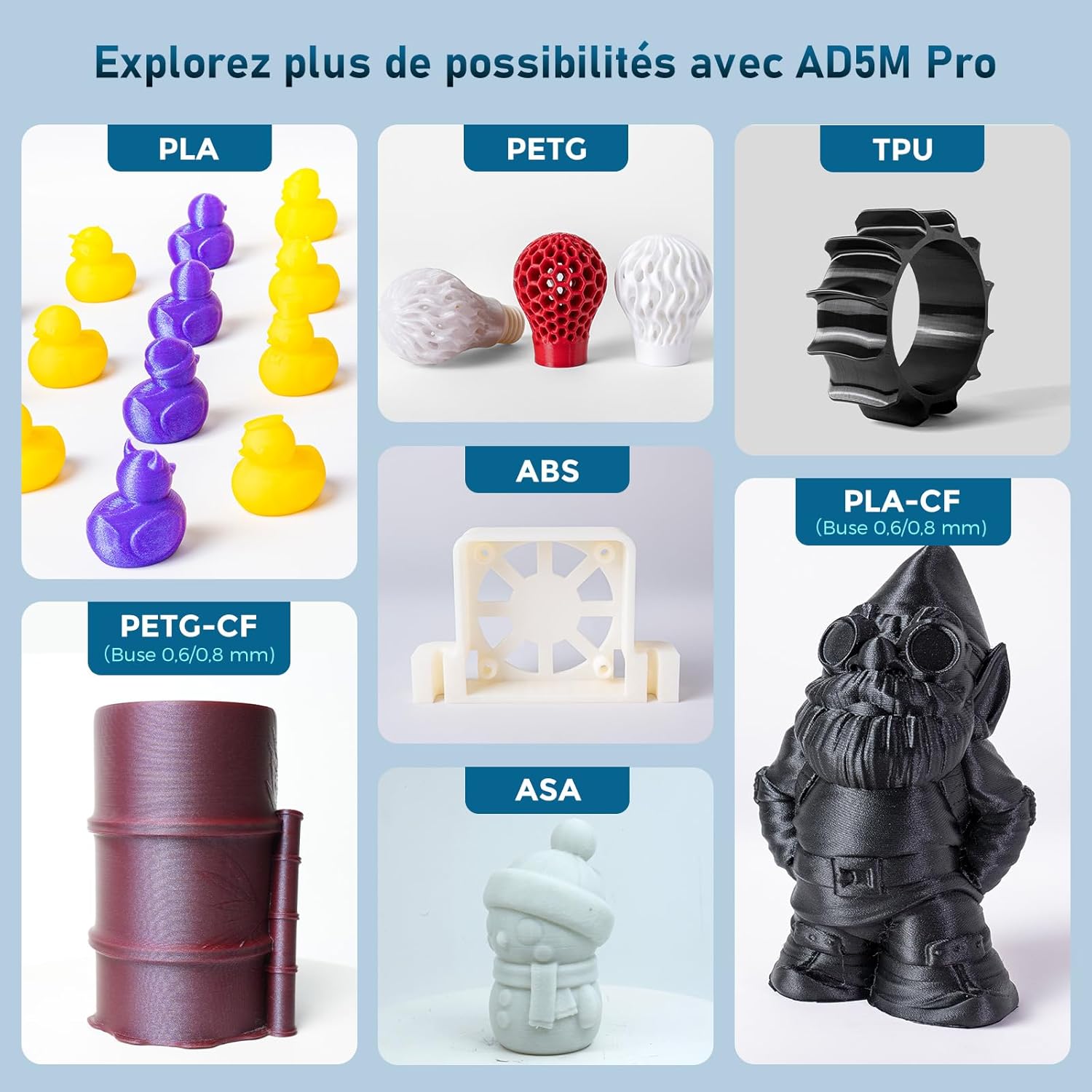 Imprimante 3D Flashforge Adventurer 5M Pro - 220 x 220 x 220 mm