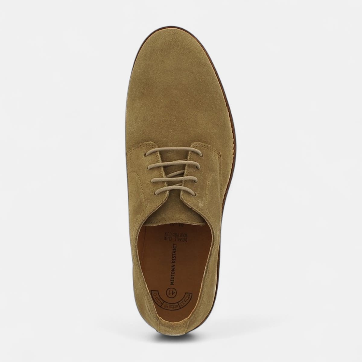 Derbies Homme en cuir taupe