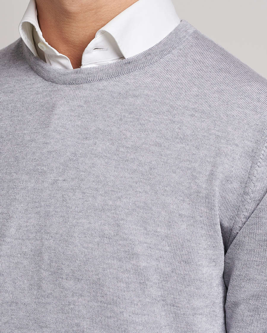 Stenströms Merino Crew Neck Light Grey