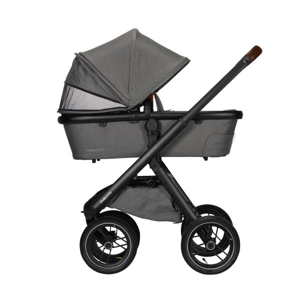 Dubatti One E5 Kinderwagen 2-in-1 Frame Black\/Dark Brown