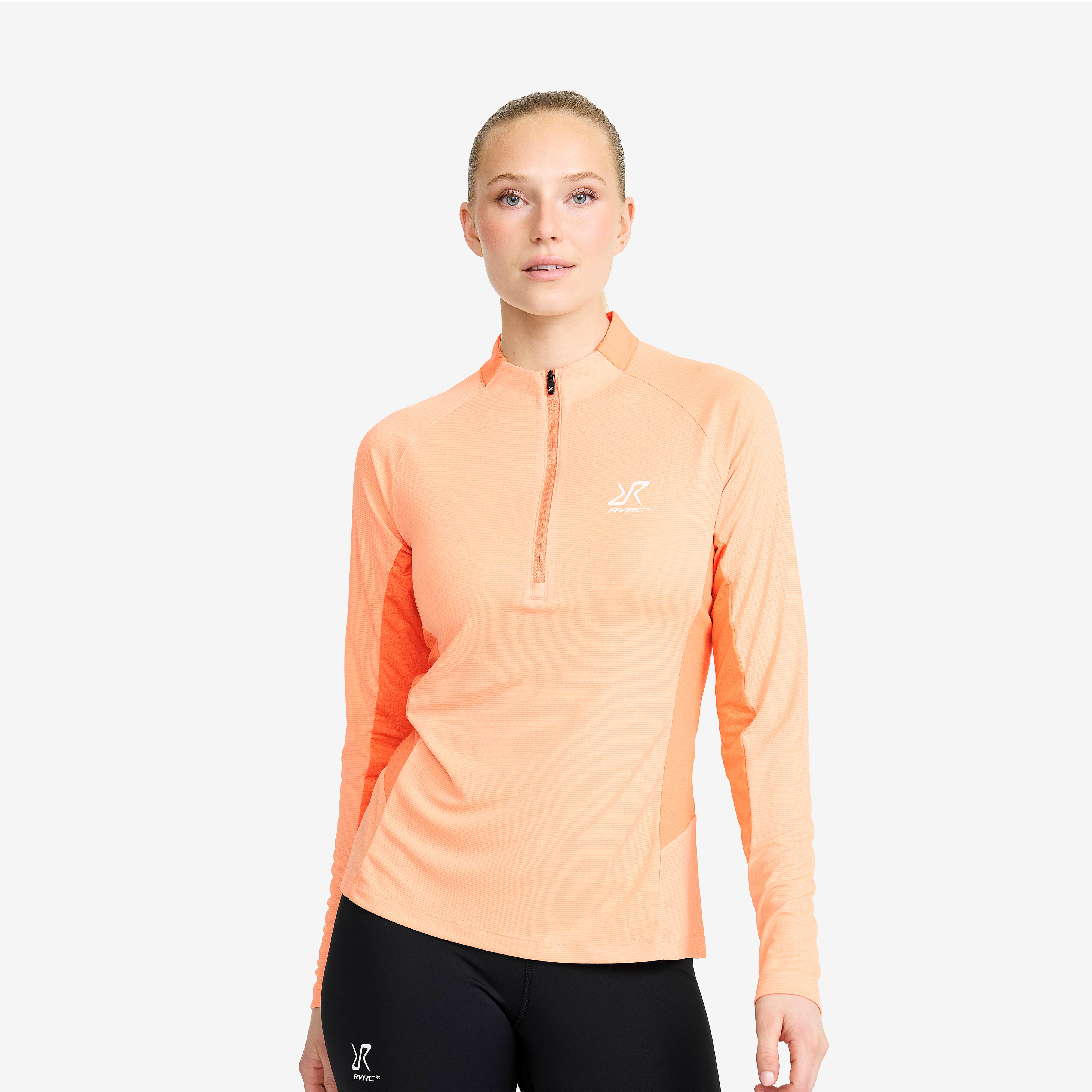 Force Light Half-zip Top Dame Peach Fuzz/Copper Tan