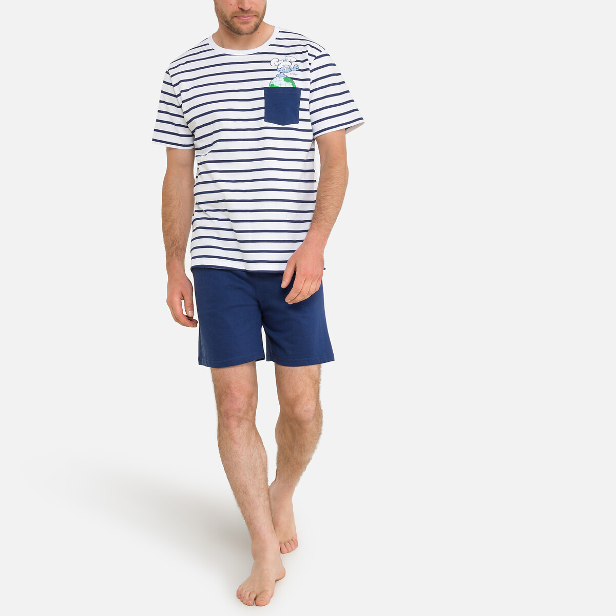 SCHTROUMPFS<br>Shorts de pijama listrados, Smurfs