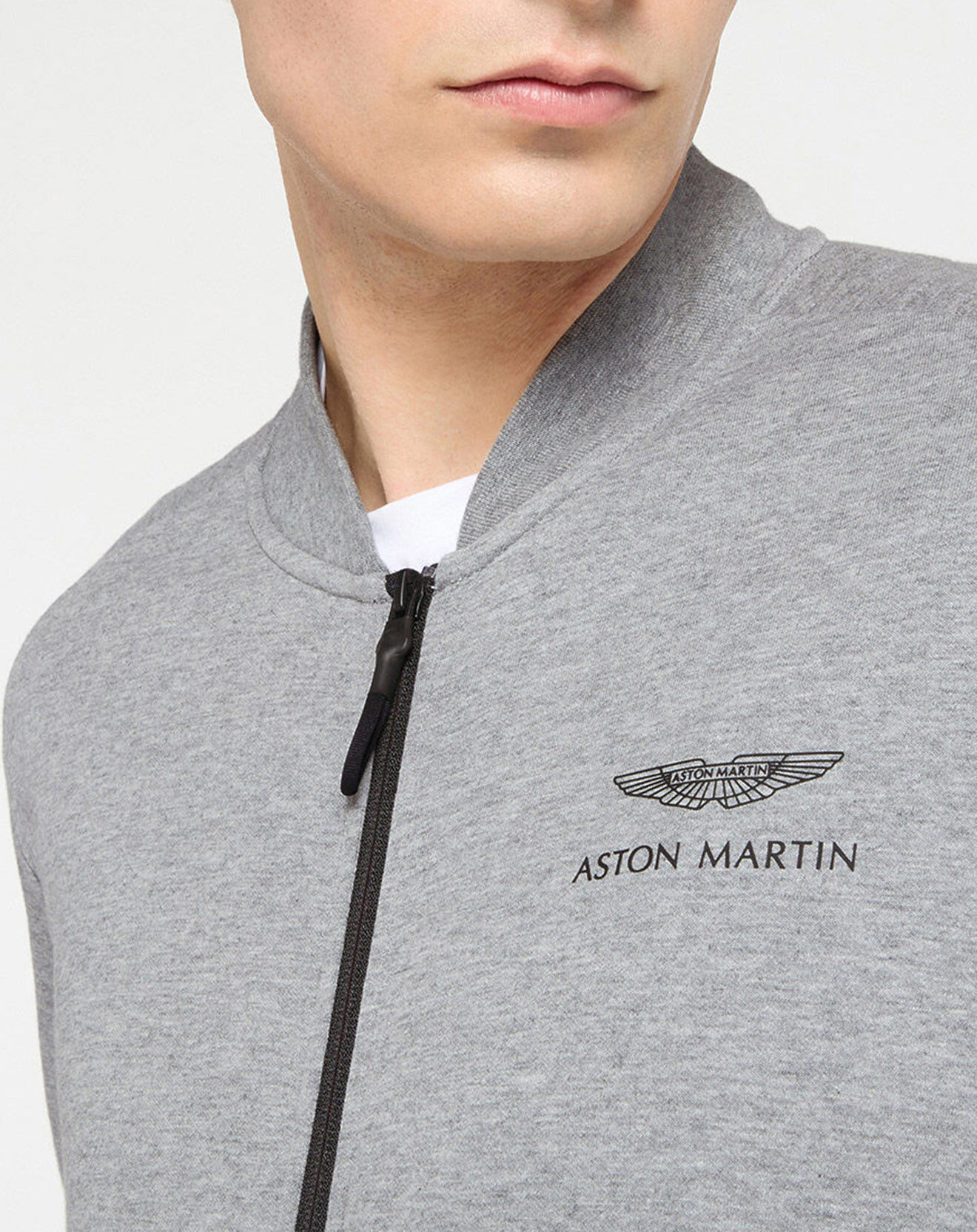 Hackett London Sweat Motard Aston Martin Racing gris clair