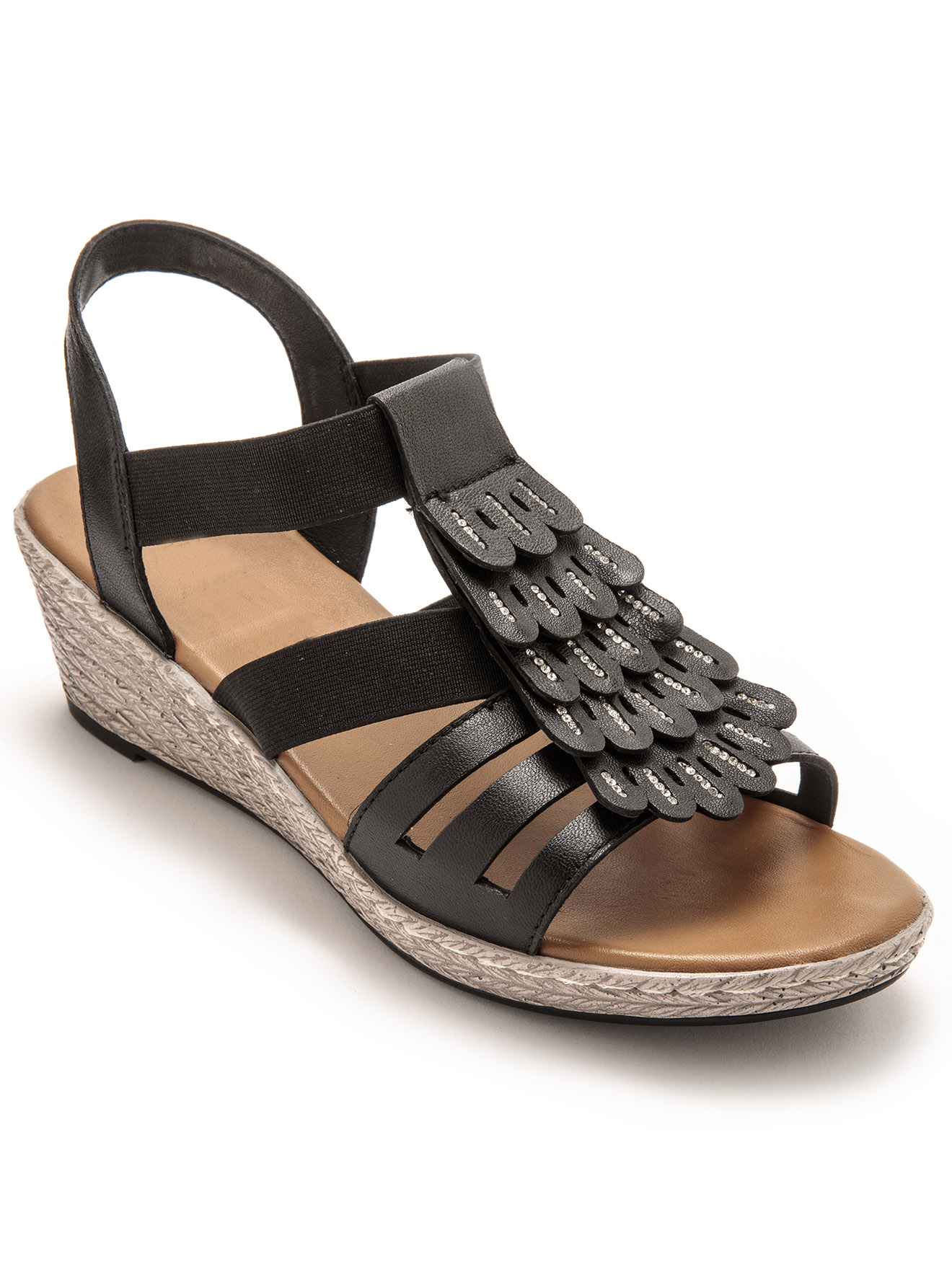 Sandales fantaisie en cuir