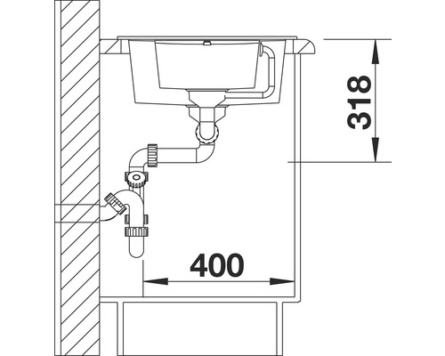 Blanco METRA 6 S spoelbak 780 x 500 mm antraciet 513473