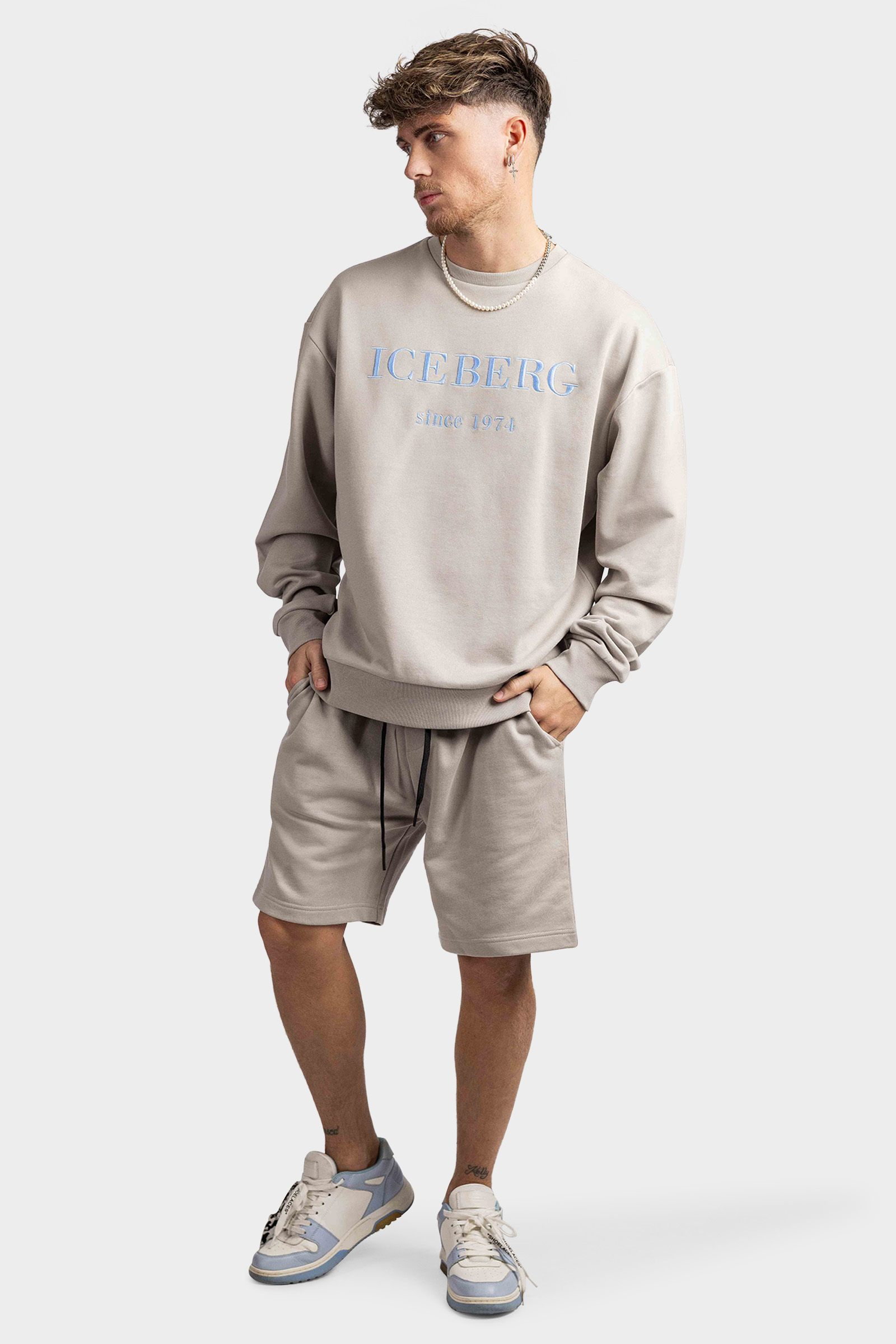 Iceberg E5 Bermuda Korte Broek Heren Grijs