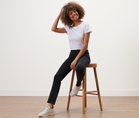 Straight-Denim »Fit Juna«, black