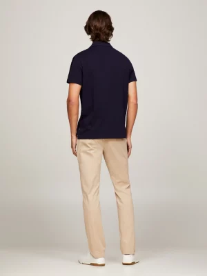 Polo de malha com monograma TH e corte regular