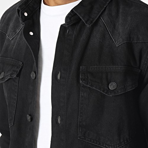 Chemise Jean Manches Longues Noir