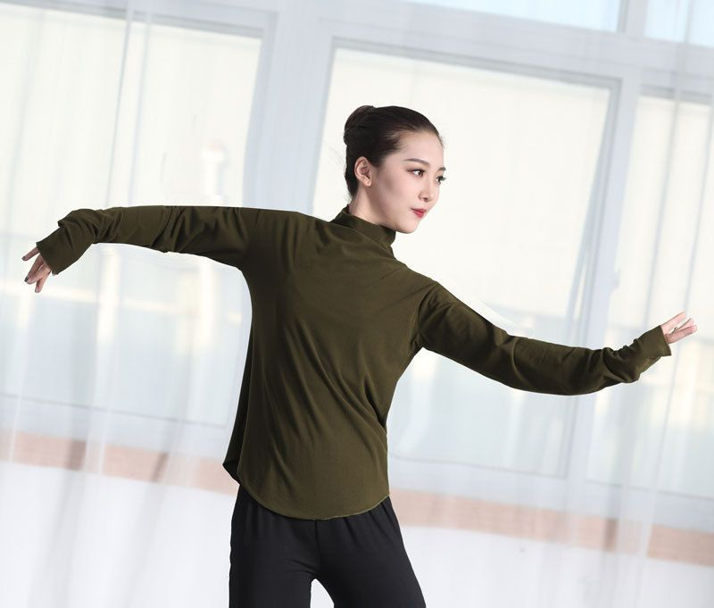 Winkplay - Mock Neck Danstop met lange mouwen / Dansbroek / Skinny broek