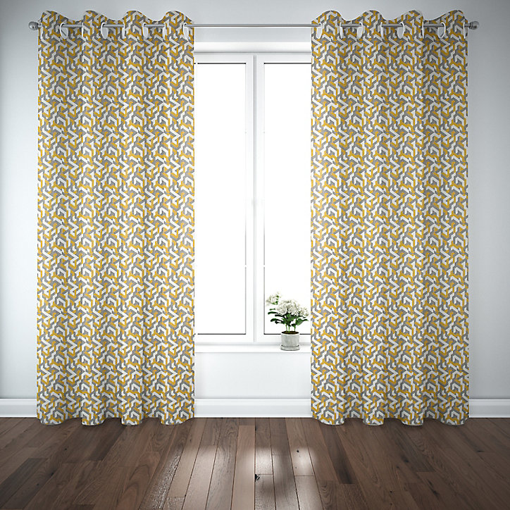 Rideau Tinui 140 x 260 jaune GoodHome