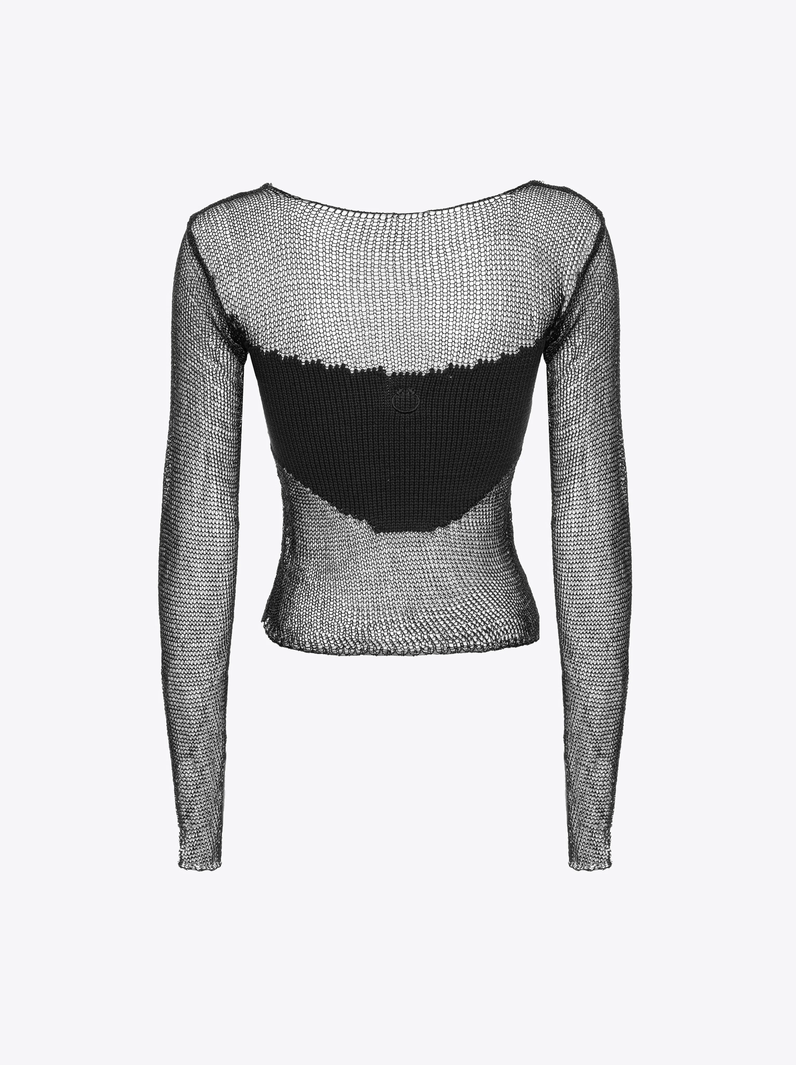 Pull filet avec patch | Noir