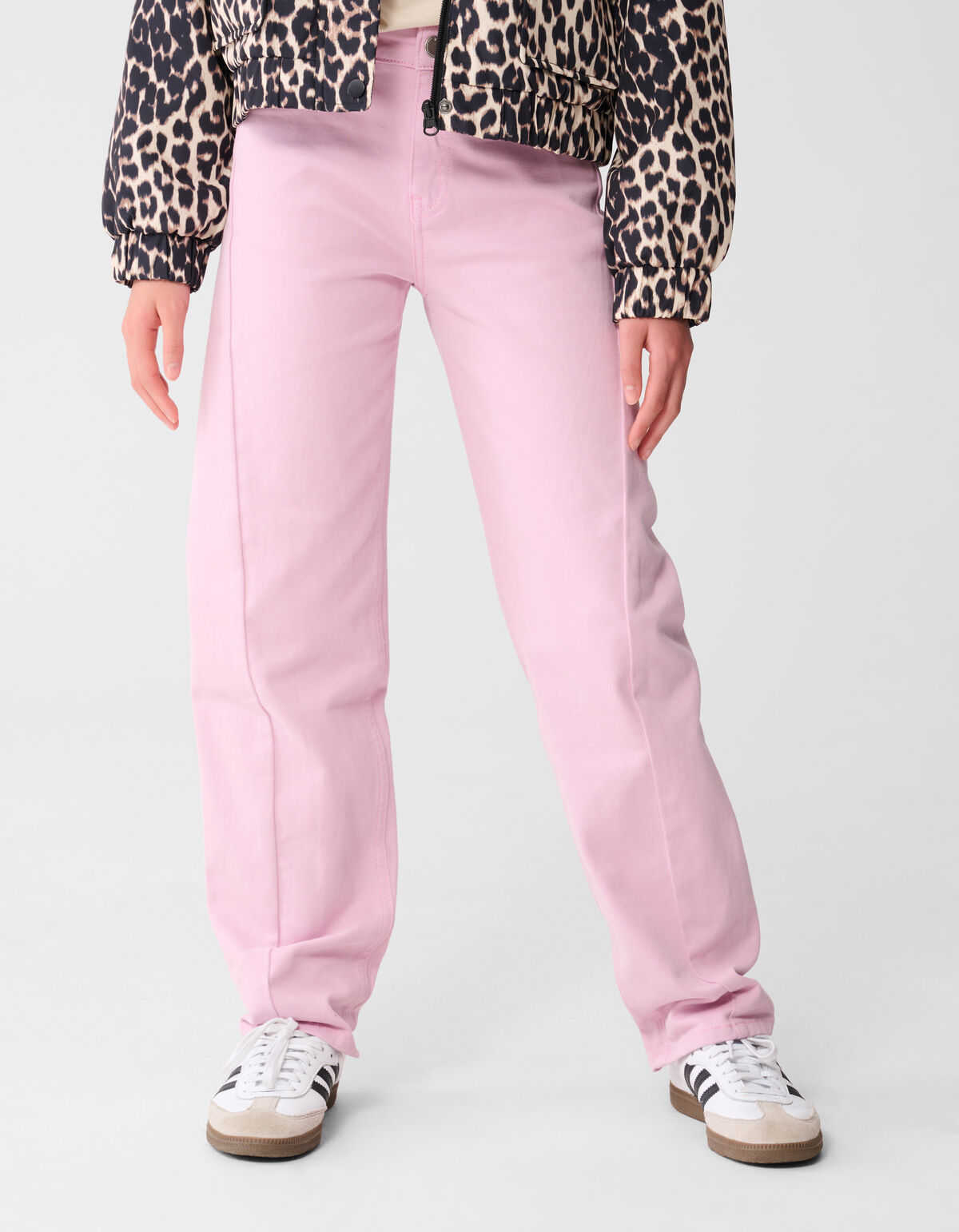 Barrel Fit Broek Lichtroze