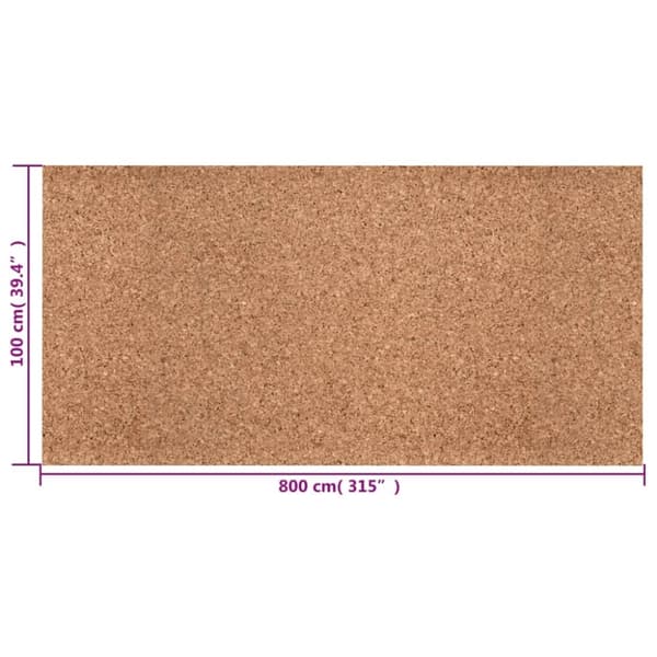 vidaXL Rullekork 100x800 cm 8 mm