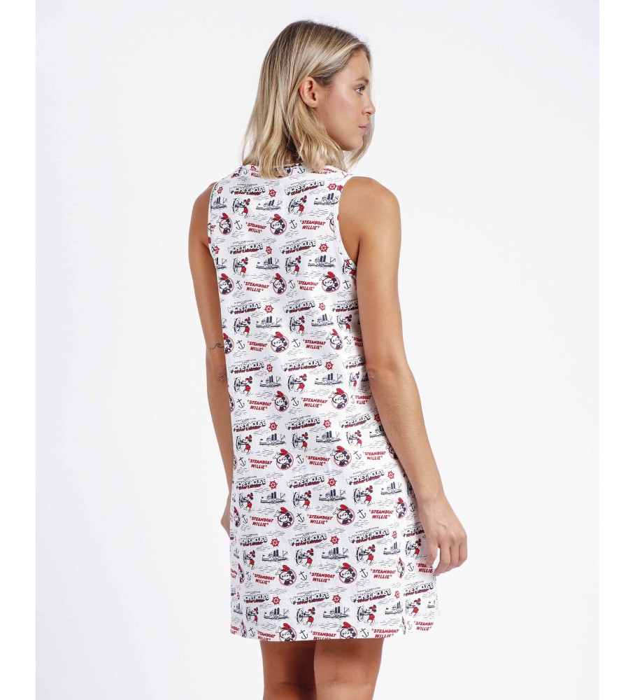 Camisola branca do Steamboat Willie da Disney
