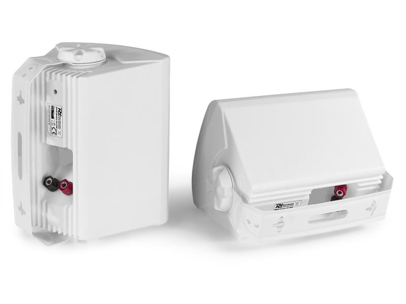 Power Dynamics Installationslautsprecher BGO40 Set Weiss Wetterfestes Lautsprecher-Paar