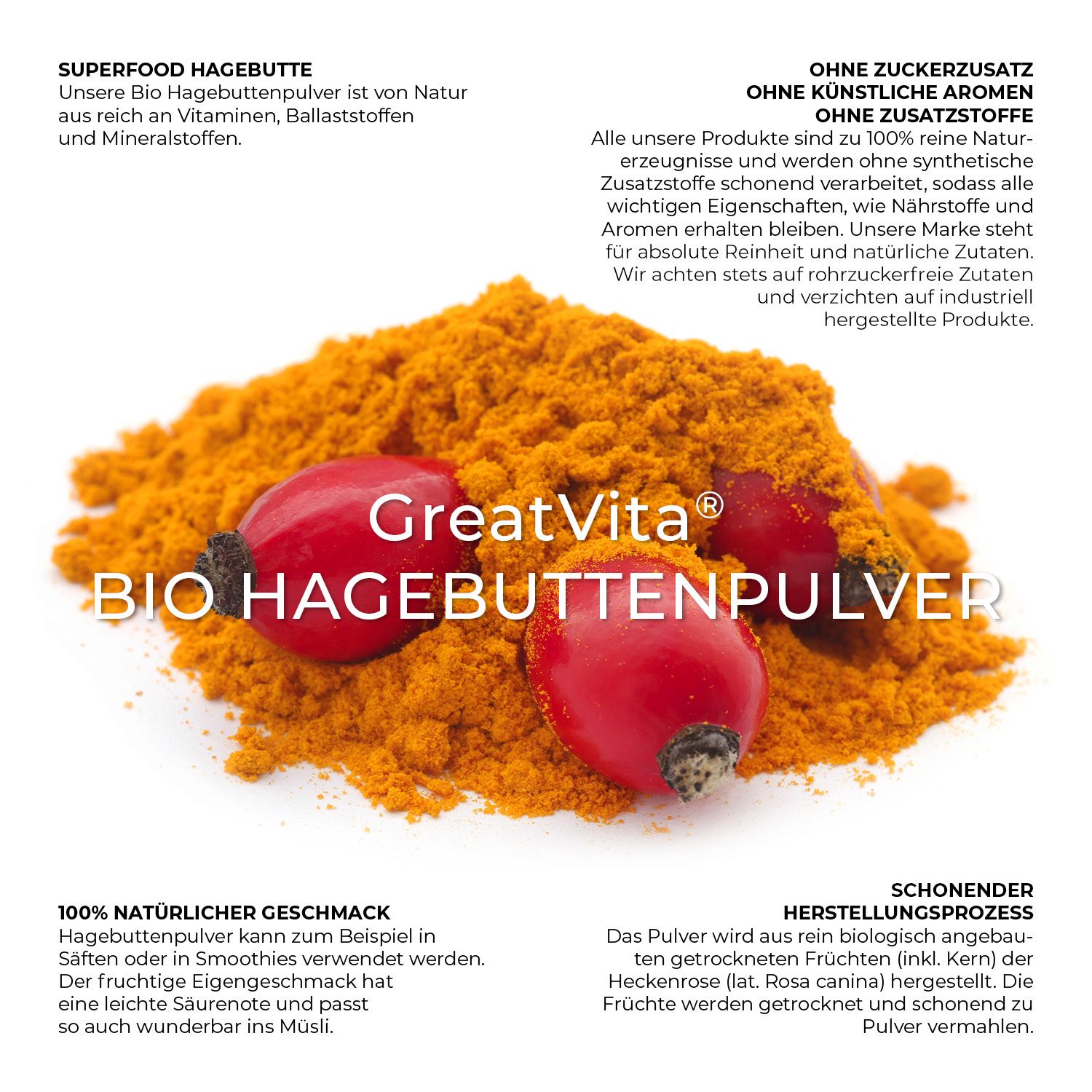 GreatVita Bio Hagebuttenpulver