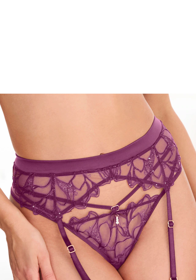 LASCANA String »Amira-Kollektion«, mit schimmernder Spitze und aufregender Bänder-Optik