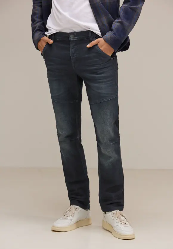 Regular Fit Jeans - dark blue coated