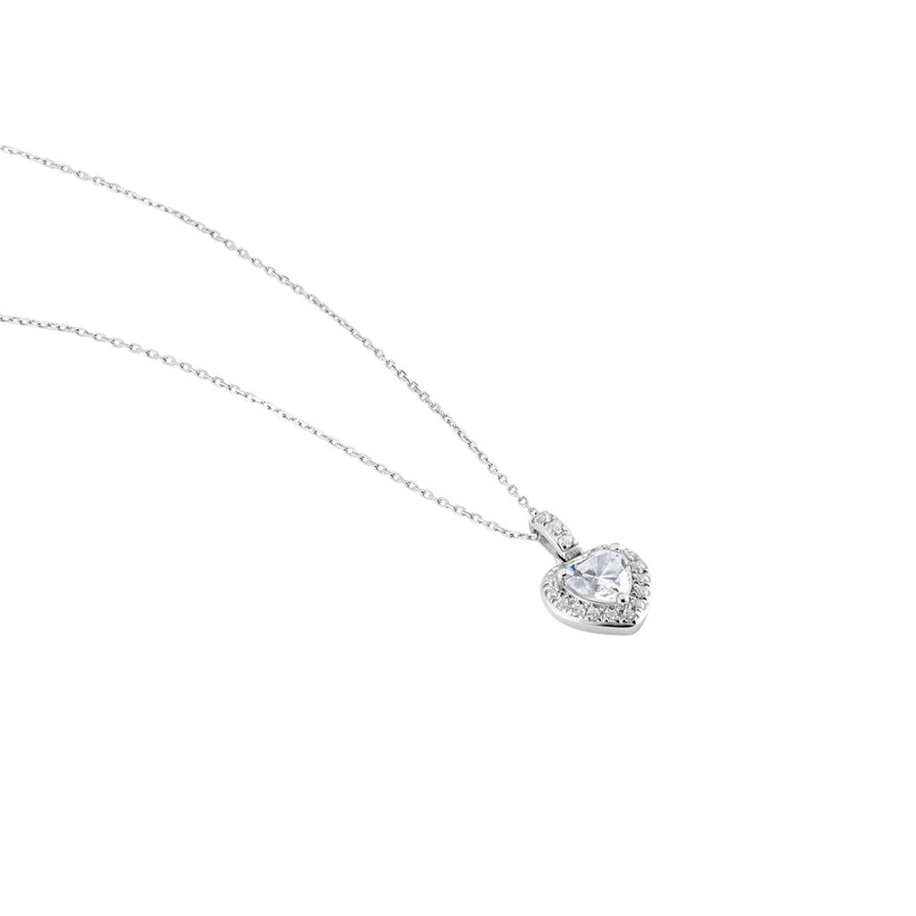 Collier Or Blanc Charity Oxydes De Zirconium
