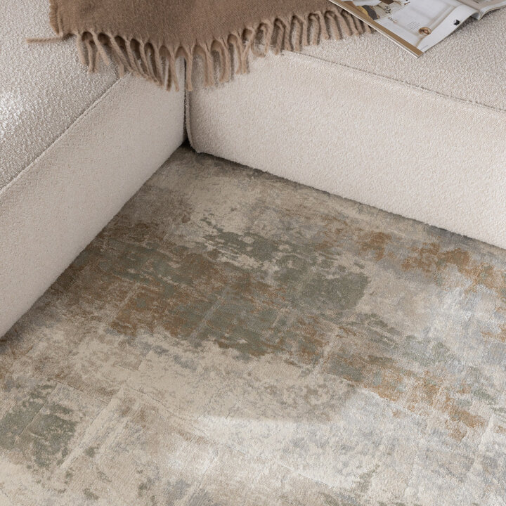 Luxe vloerkleed - Marnix Grunge Creme/Taupe