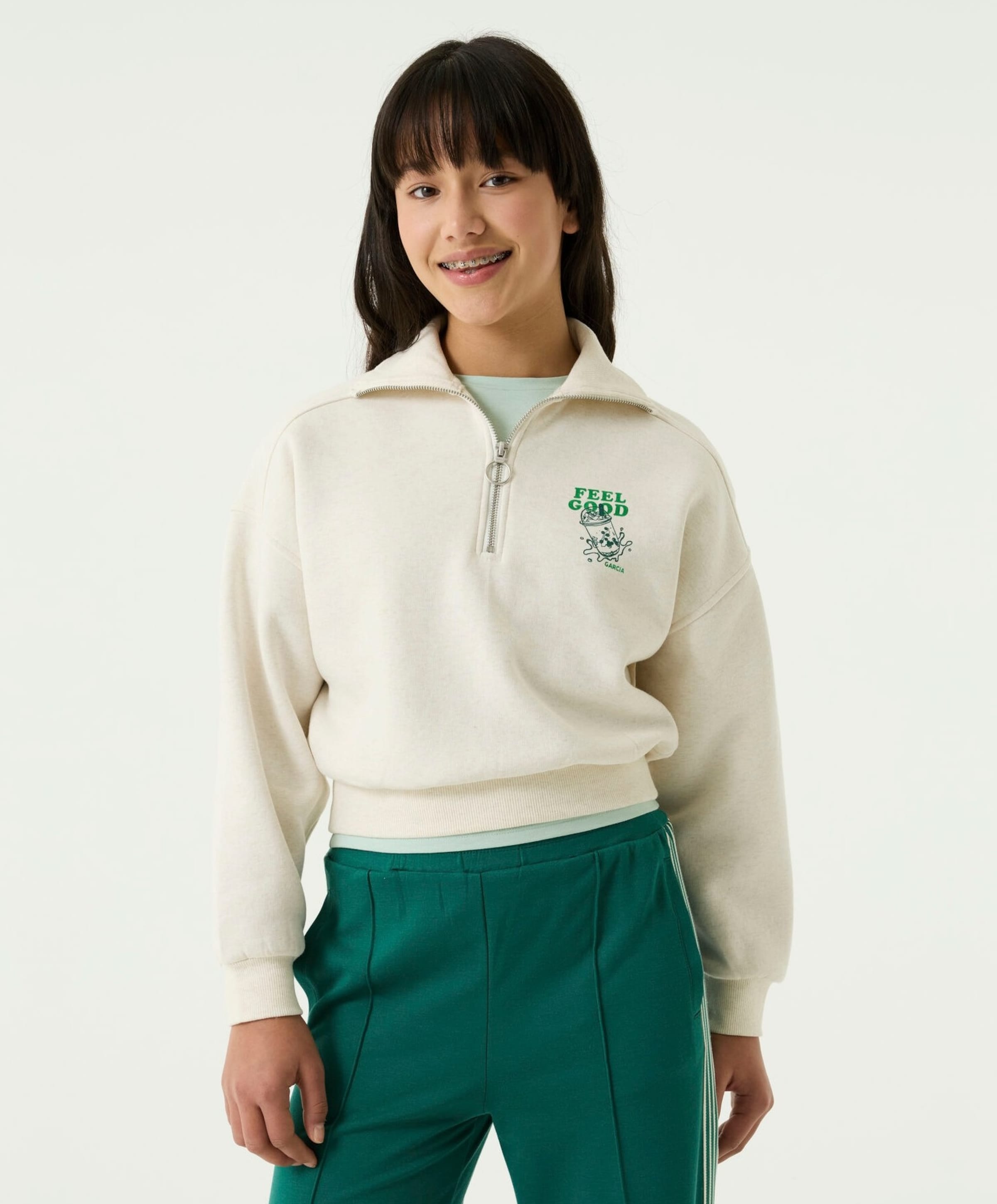 Garcia Meisjes sweater ecru