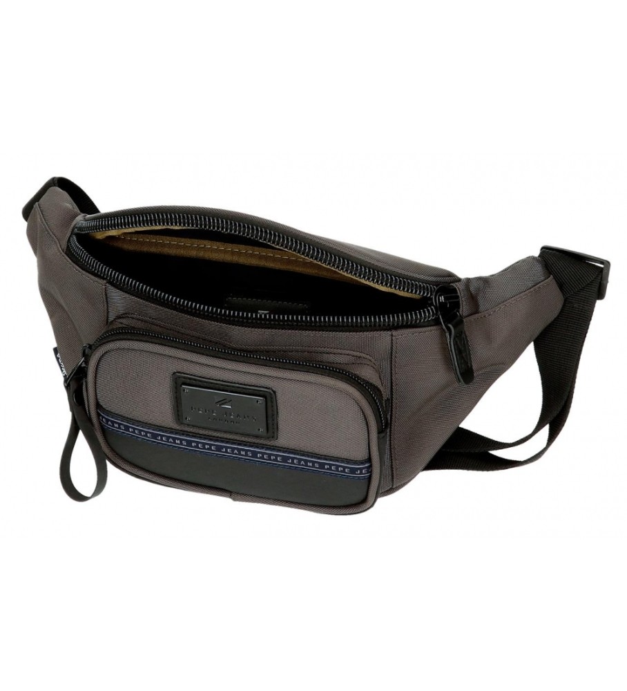 Pochete Pepe Jeans Iron com bolso frontal cinza