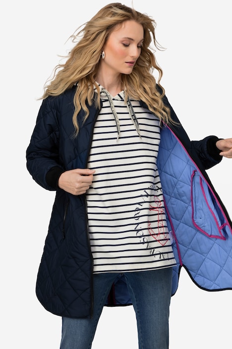 Hoodie, Ringel Sweater, Anker Print, Langarm