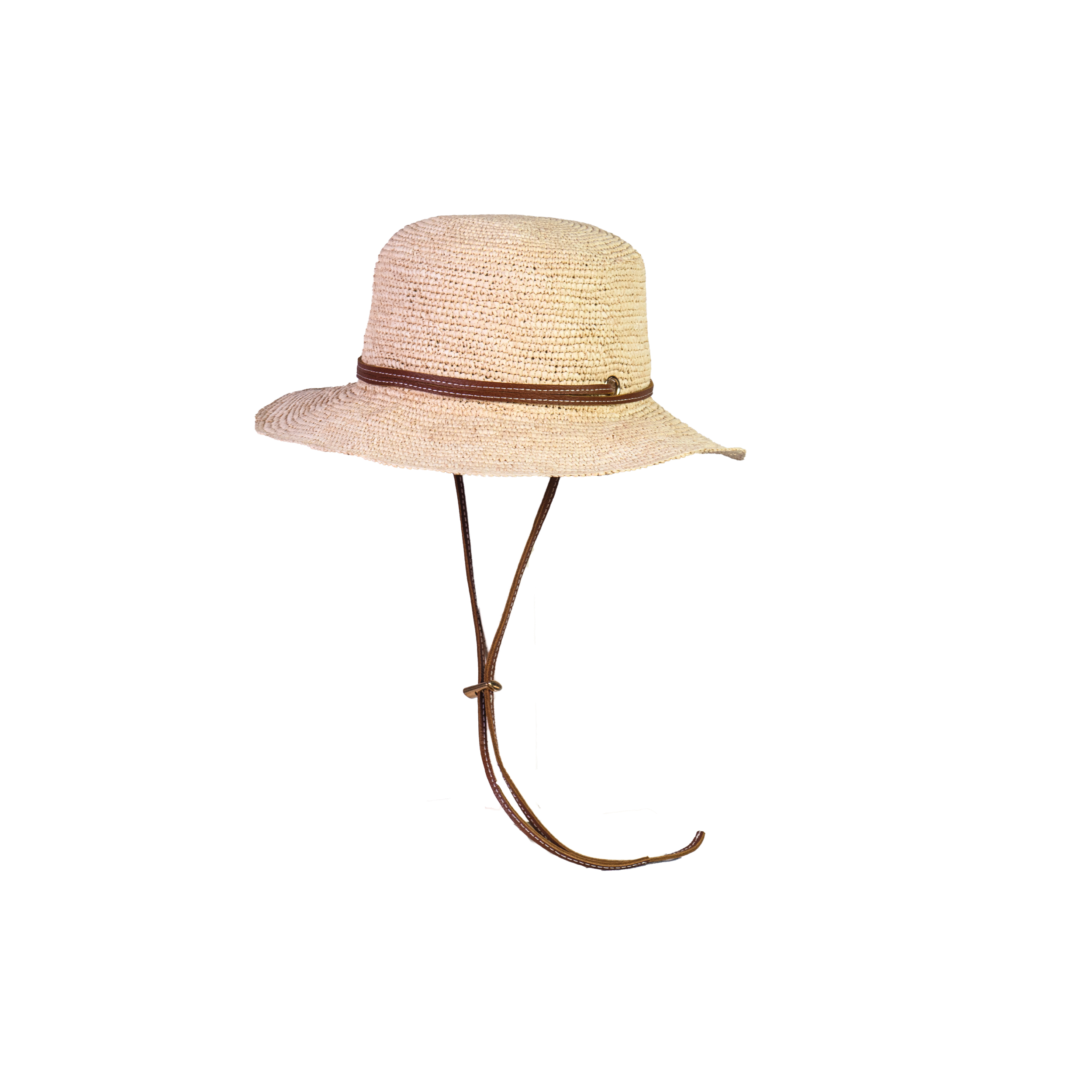 Chapeau hippie avec bandeau en cuir ajustable