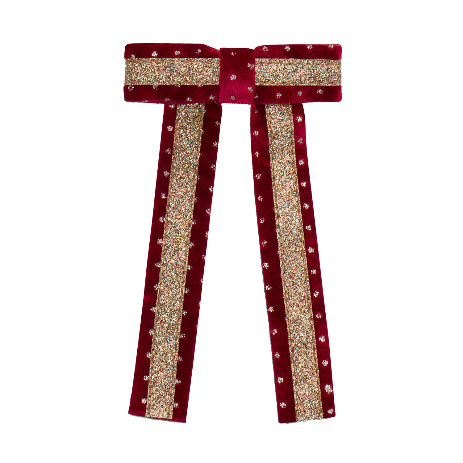 Mimi & Lula | Circus Glitter Bow - Red